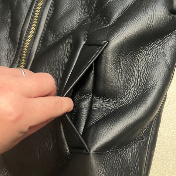 NWT - Koolaburra by UGG Women’s Faux Leather Shearling Biker Jacket - Size L - Picture 5 of 12